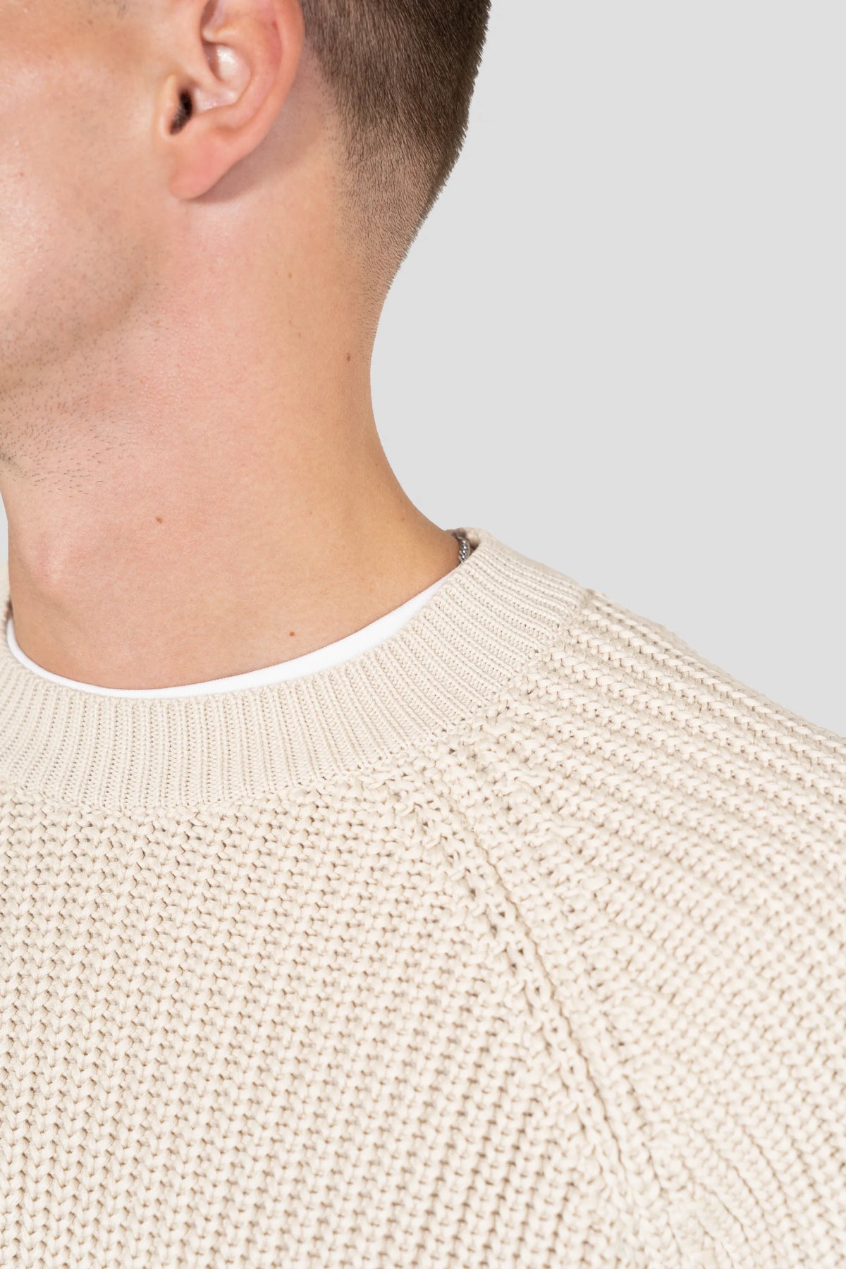 Heavyweight Knitted Jumper - Tofu