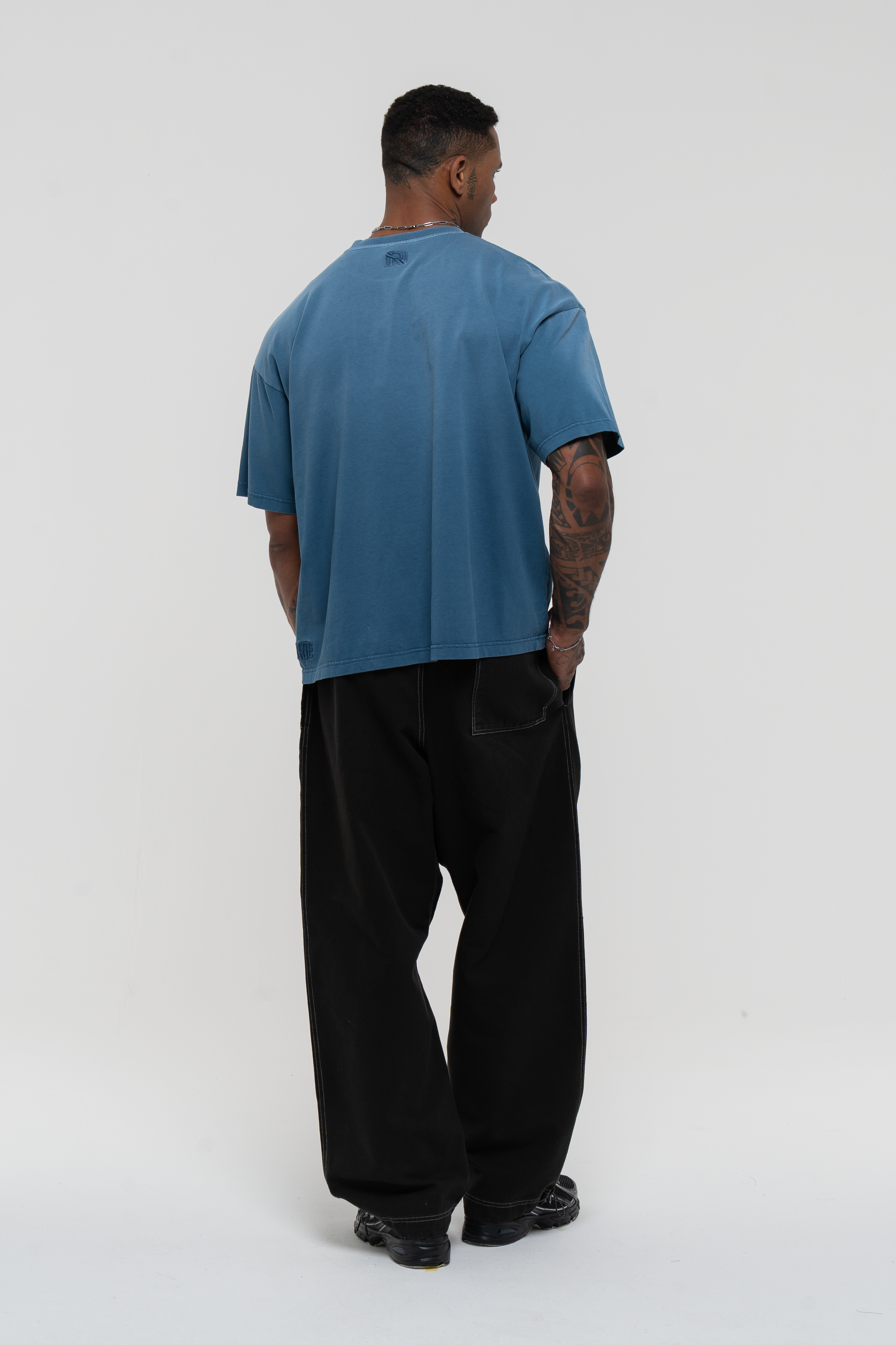 Core Hand Sprayed T-Shirt - Faded Blue