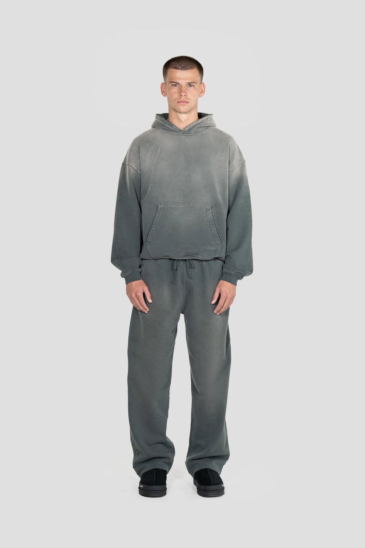 Core Hand Sprayed Sweatpants - Faded Slate Grey