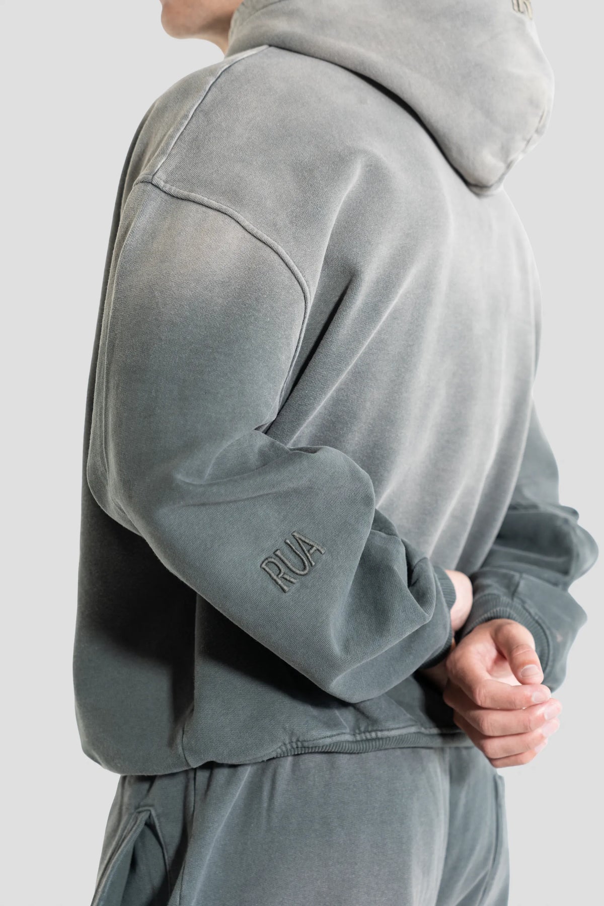 Core Hand Sprayed Hoodie - Faded Slate Grey