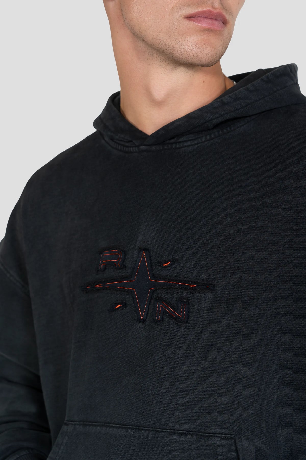 Polaris Patchwork Hoodie - Black