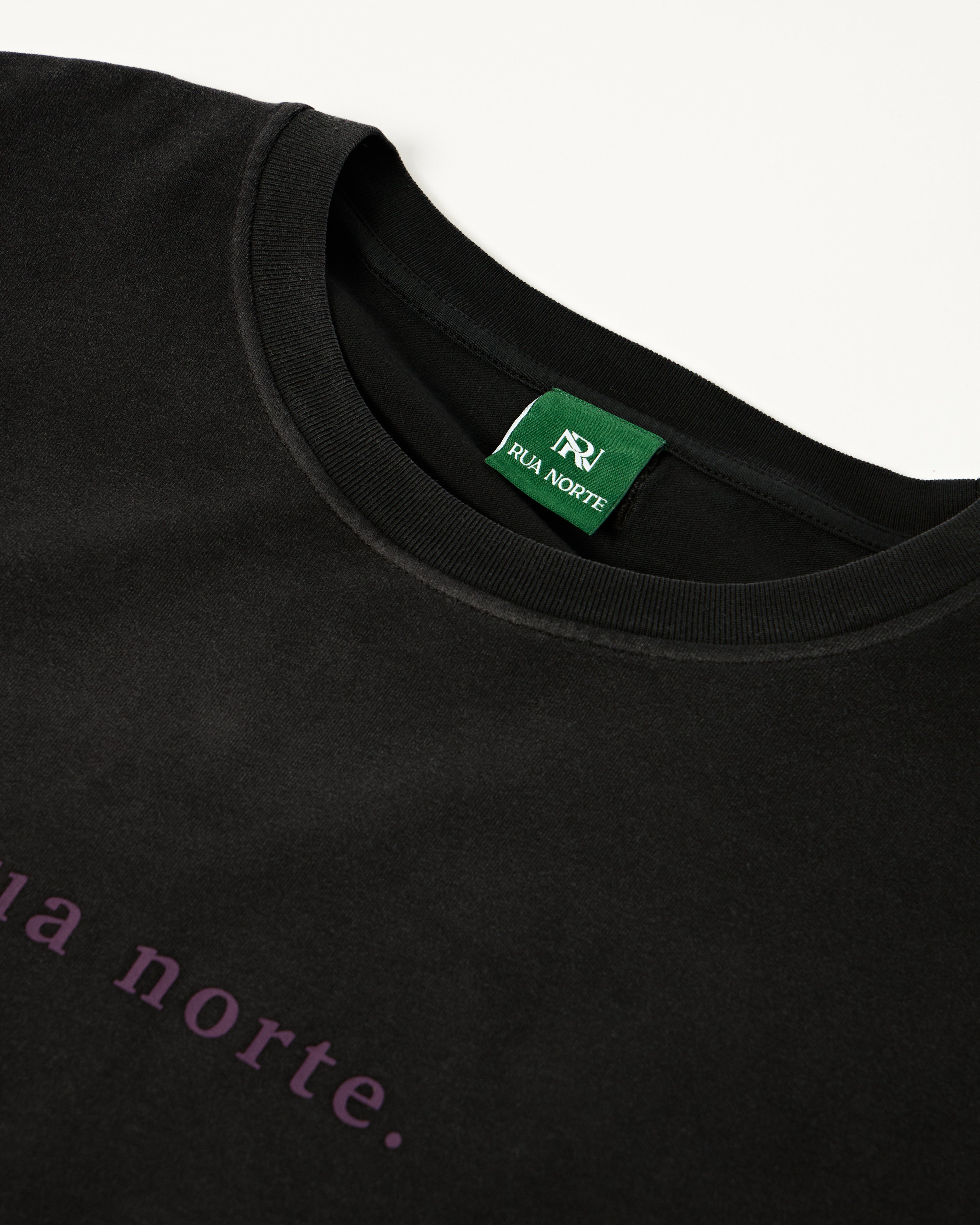 Hand Sprayed Lavender T-Shirt Faded Black