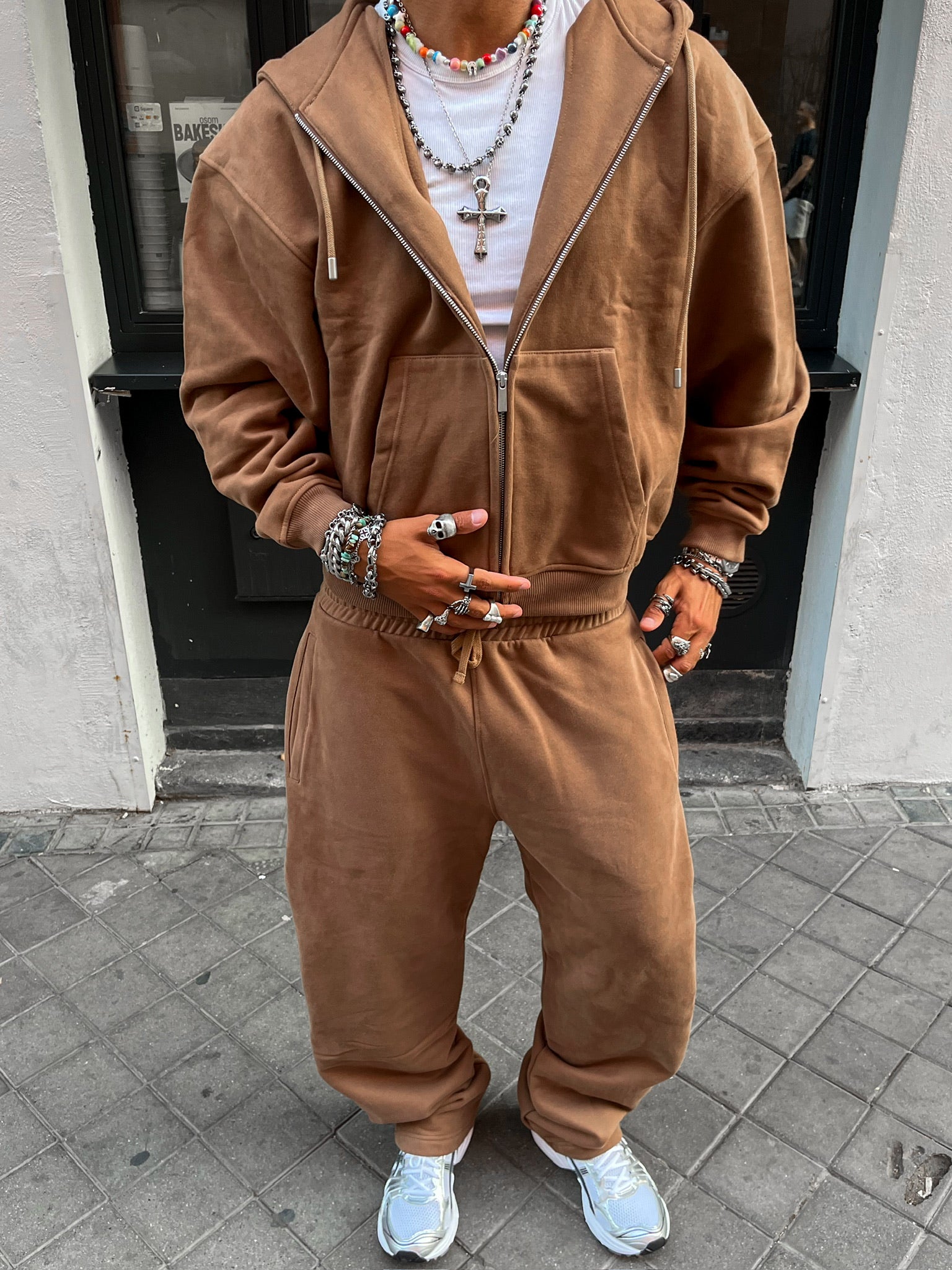 Principal Zip Hoodie - Heritage Brown