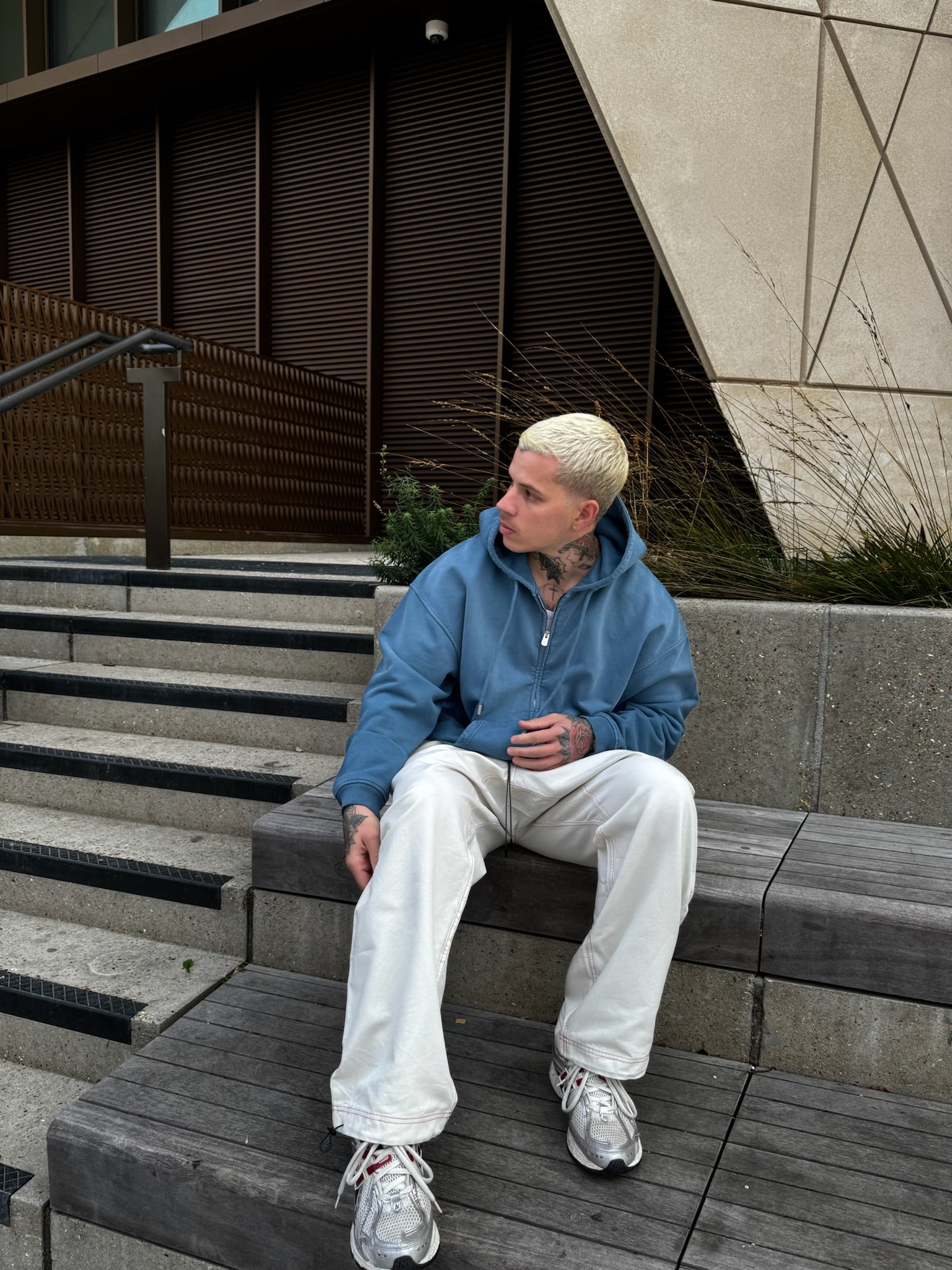 Kapuzenpullover mit Reißverschluss aus der Basic-Kollektion