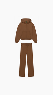 Heritage Brown Zip Hoodie + Sweatpant Bundle
