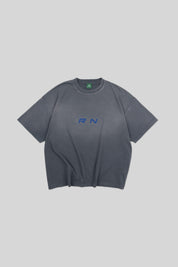 Lightweight Hand Sprayed Reflection Graphic T-Shirt Grey