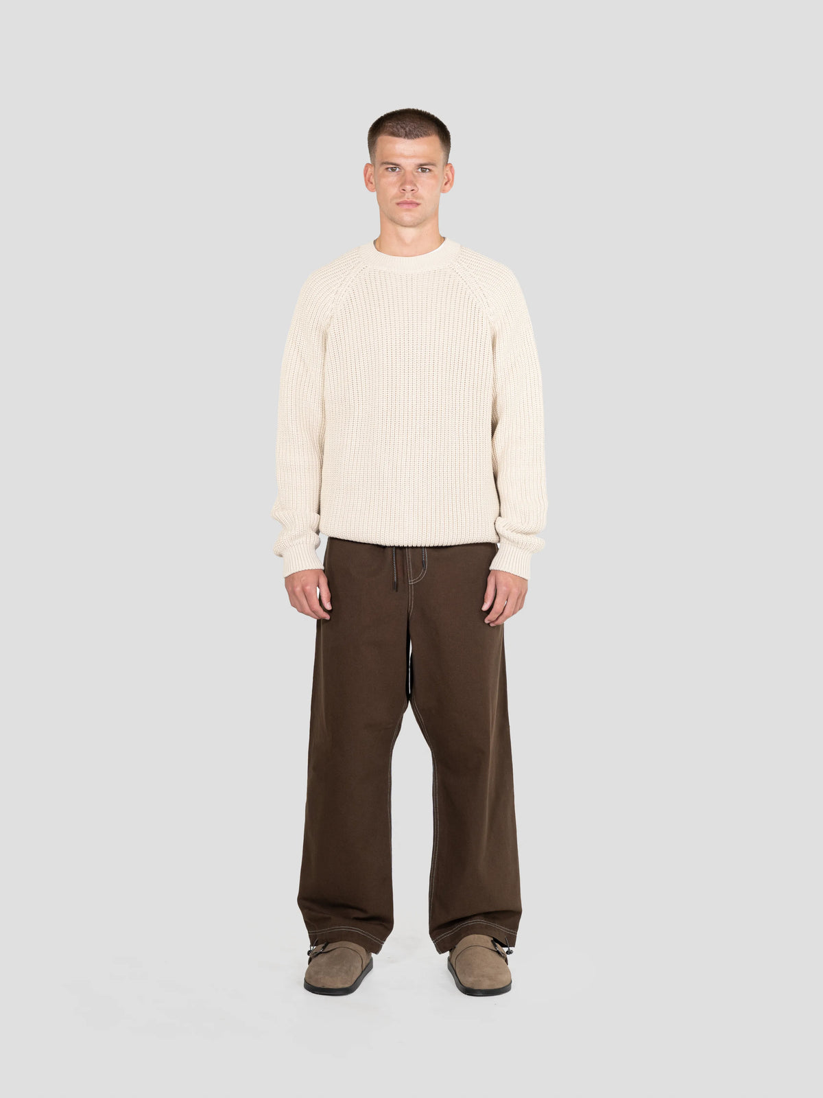 Heavyweight Knitted Jumper - Tofu