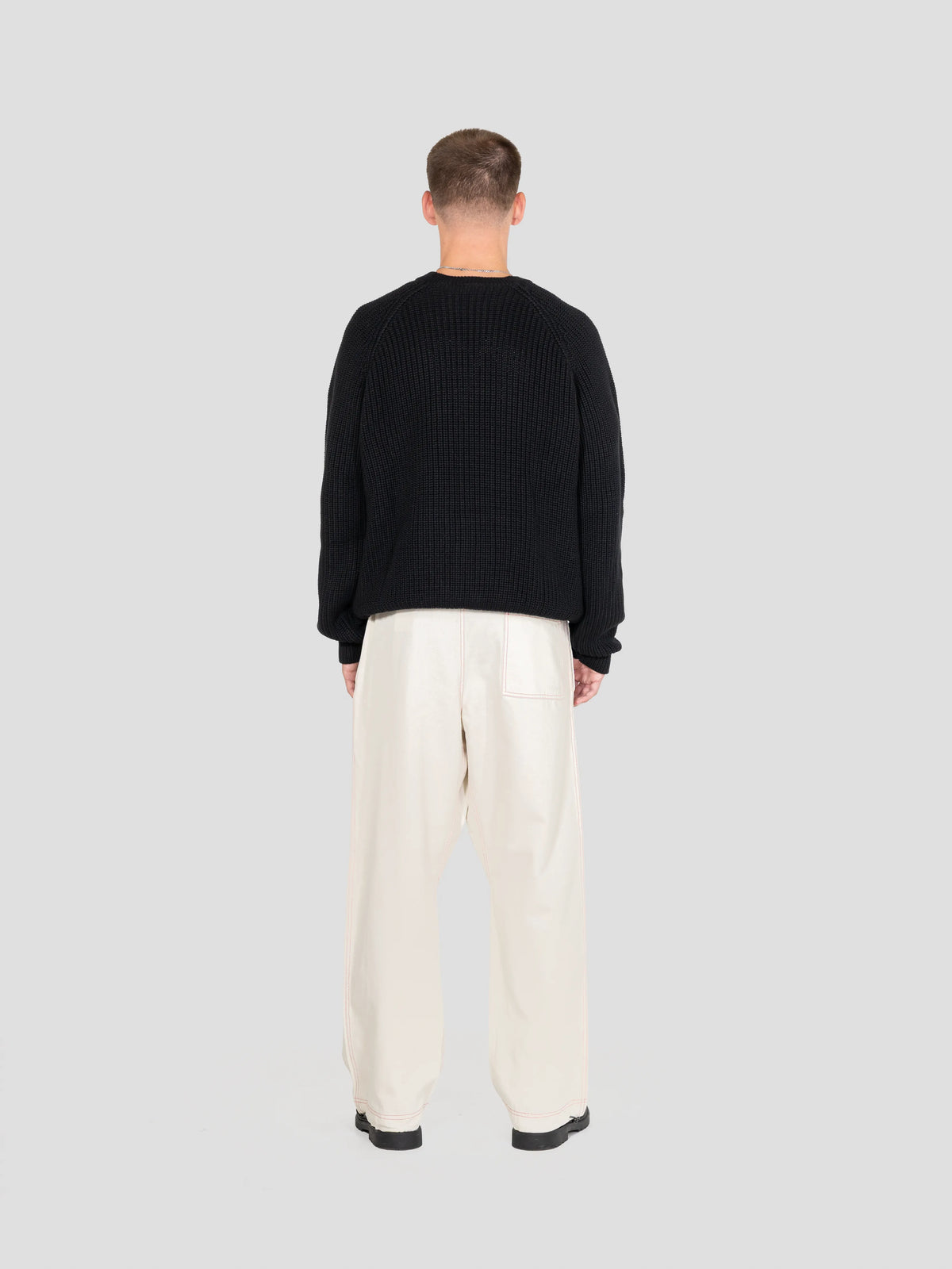 Heavyweight Knitted Jumper - Black