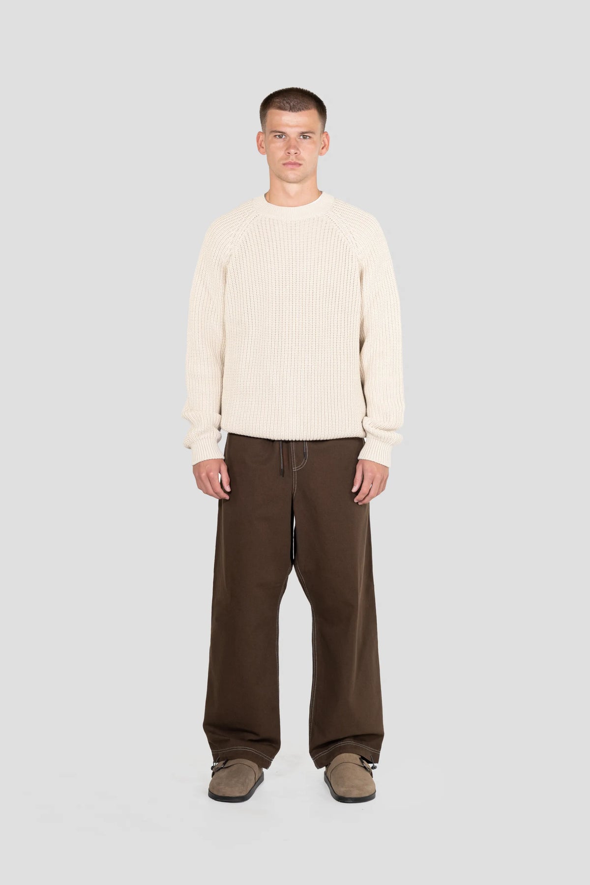 Heavyweight Knitted Jumper - Tofu