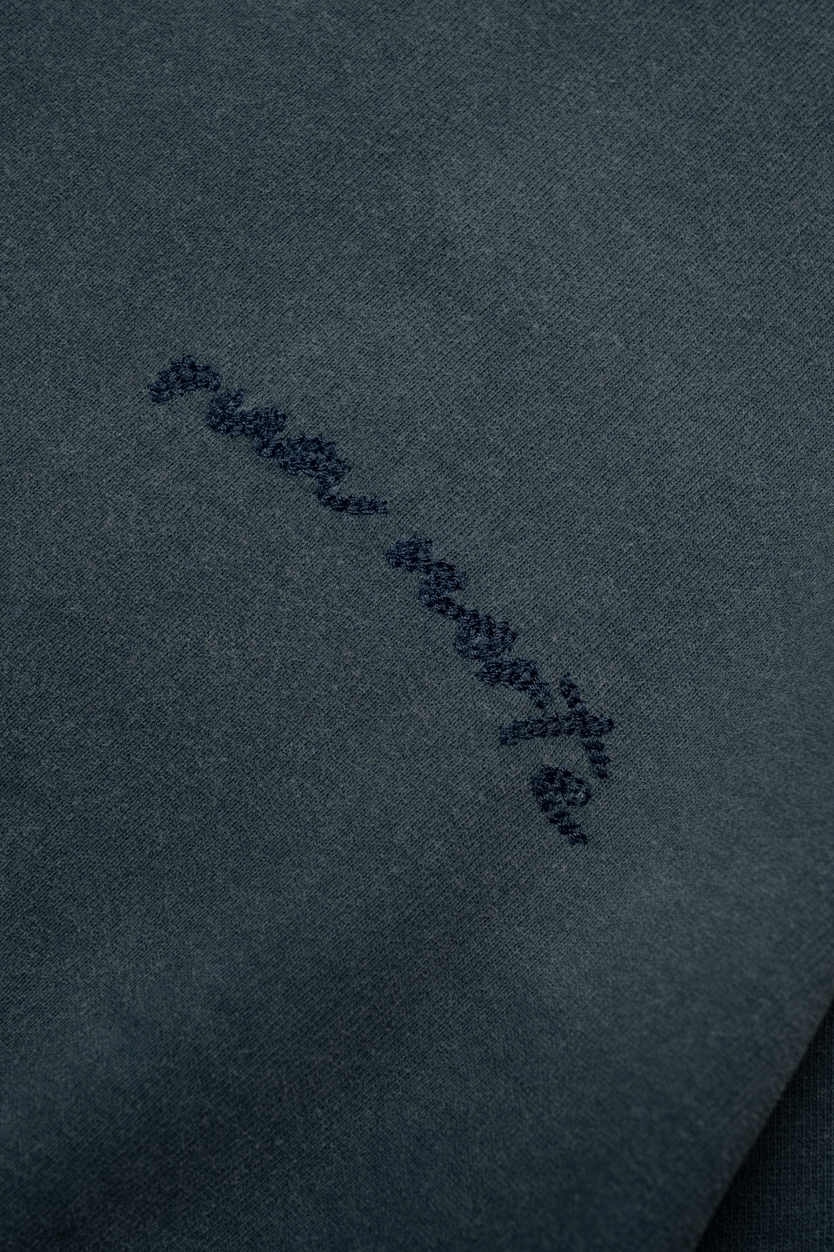 Hand Sprayed Chain Stitch T-Shirt - Blueberry