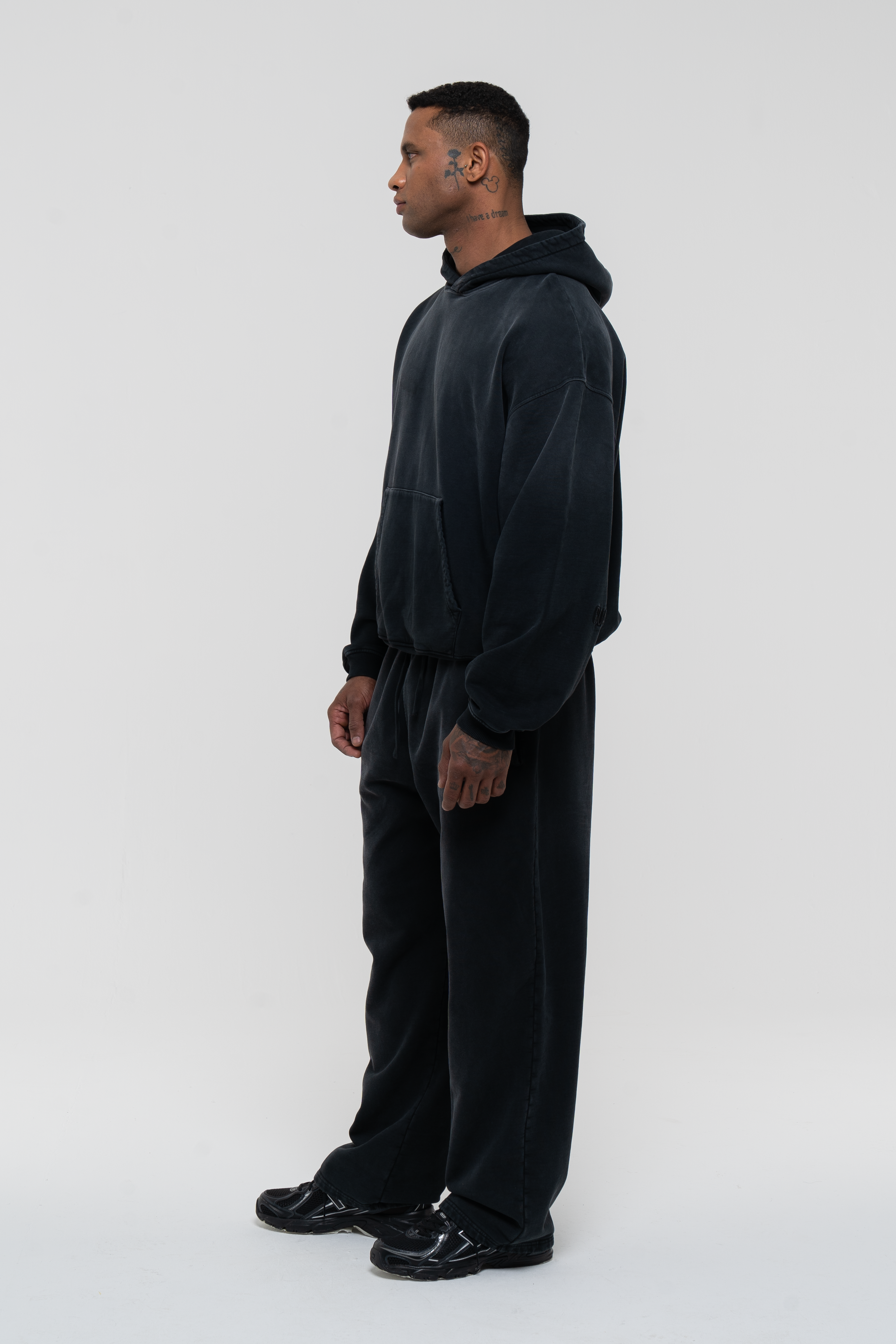 Core Hand Sprayed Hoodie Faded Black