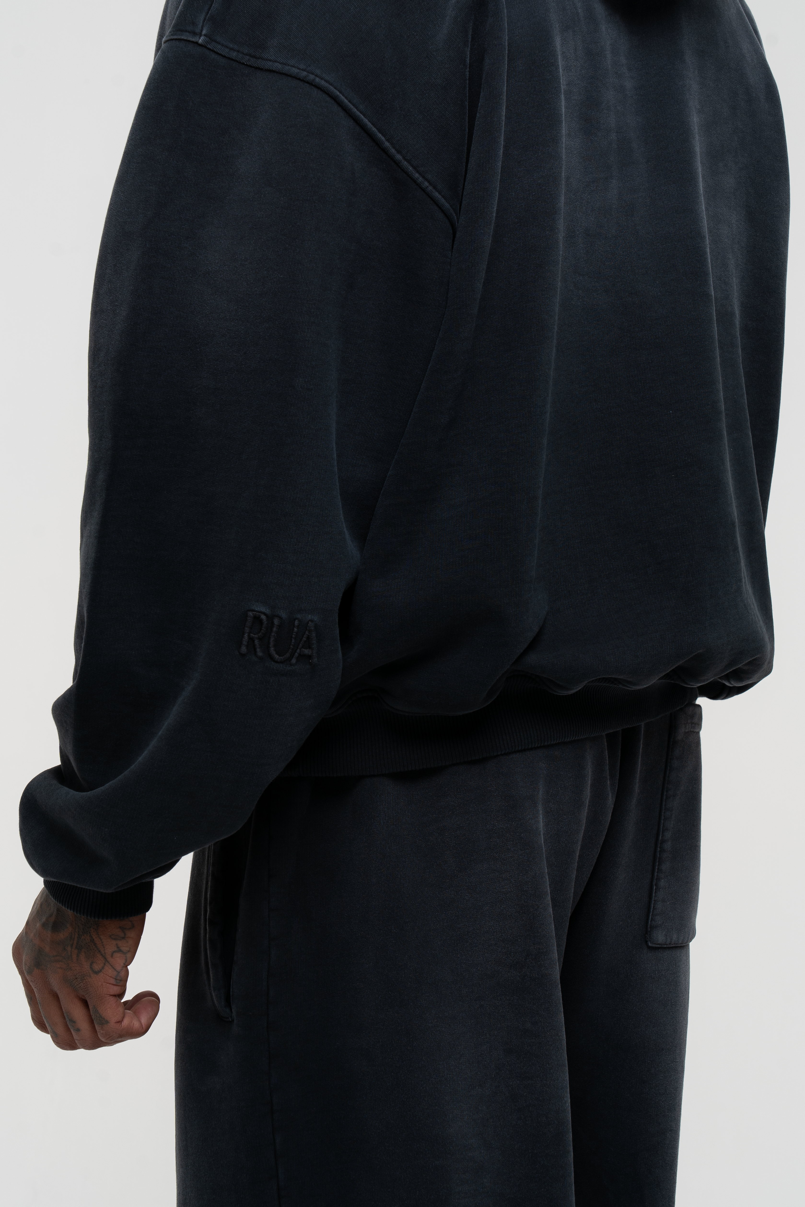 Core Hand Sprayed Hoodie Faded Black