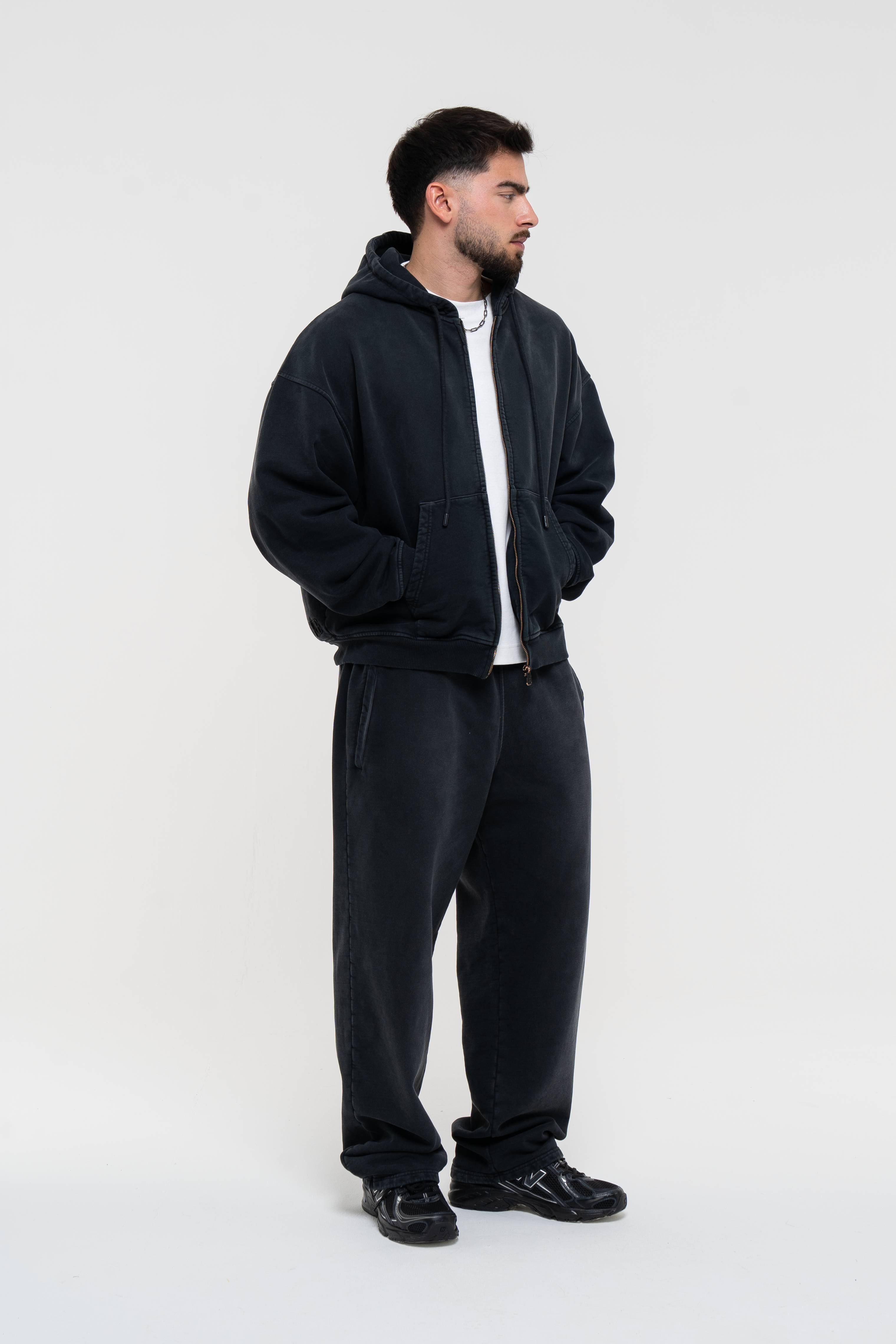 Kapuzenpullover mit Reißverschluss aus der Basic-Kollektion