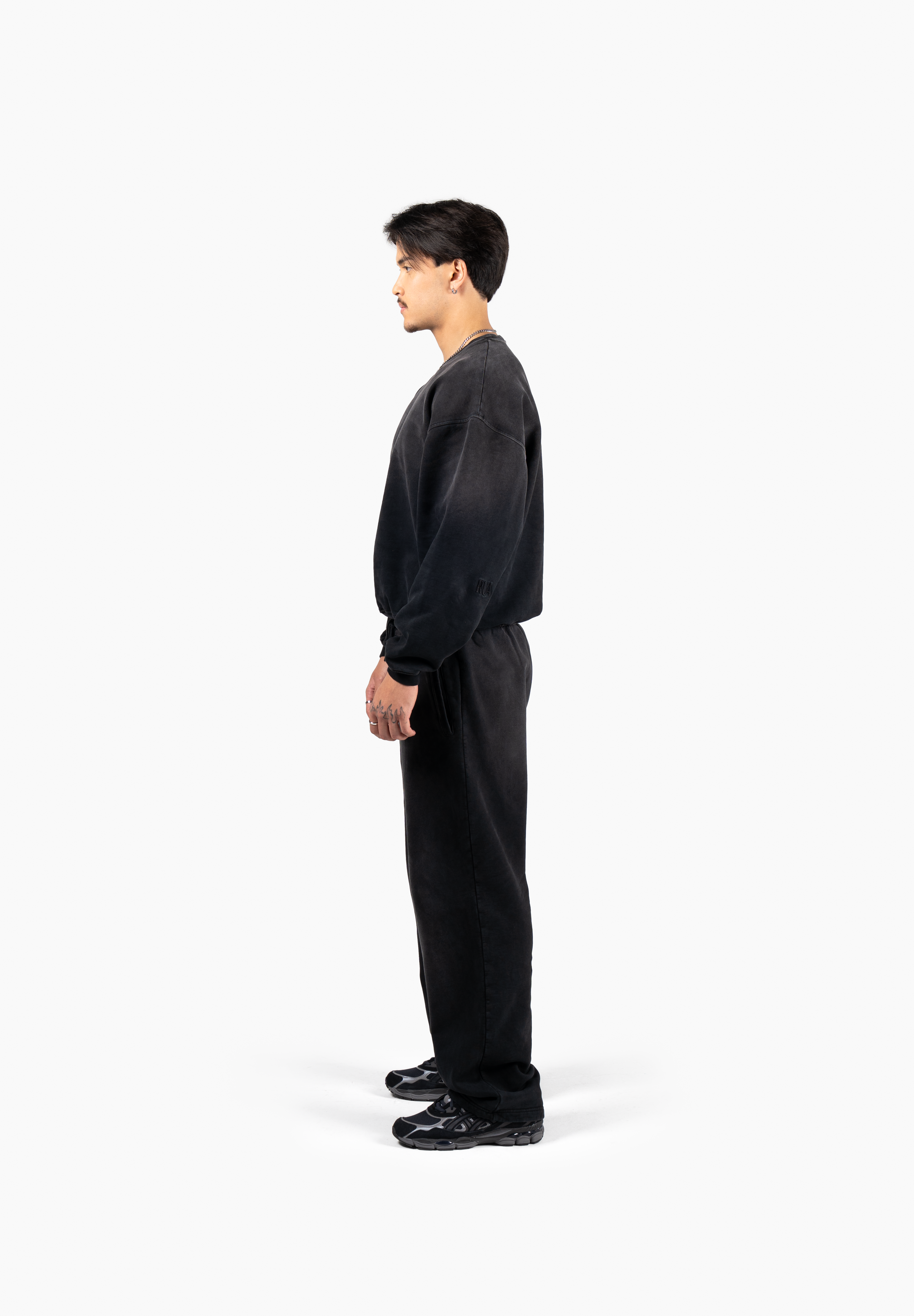 Hand Sprayed Principal Sweater - Faded Black
