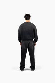 Hand Sprayed Principal Sweater - Faded Black