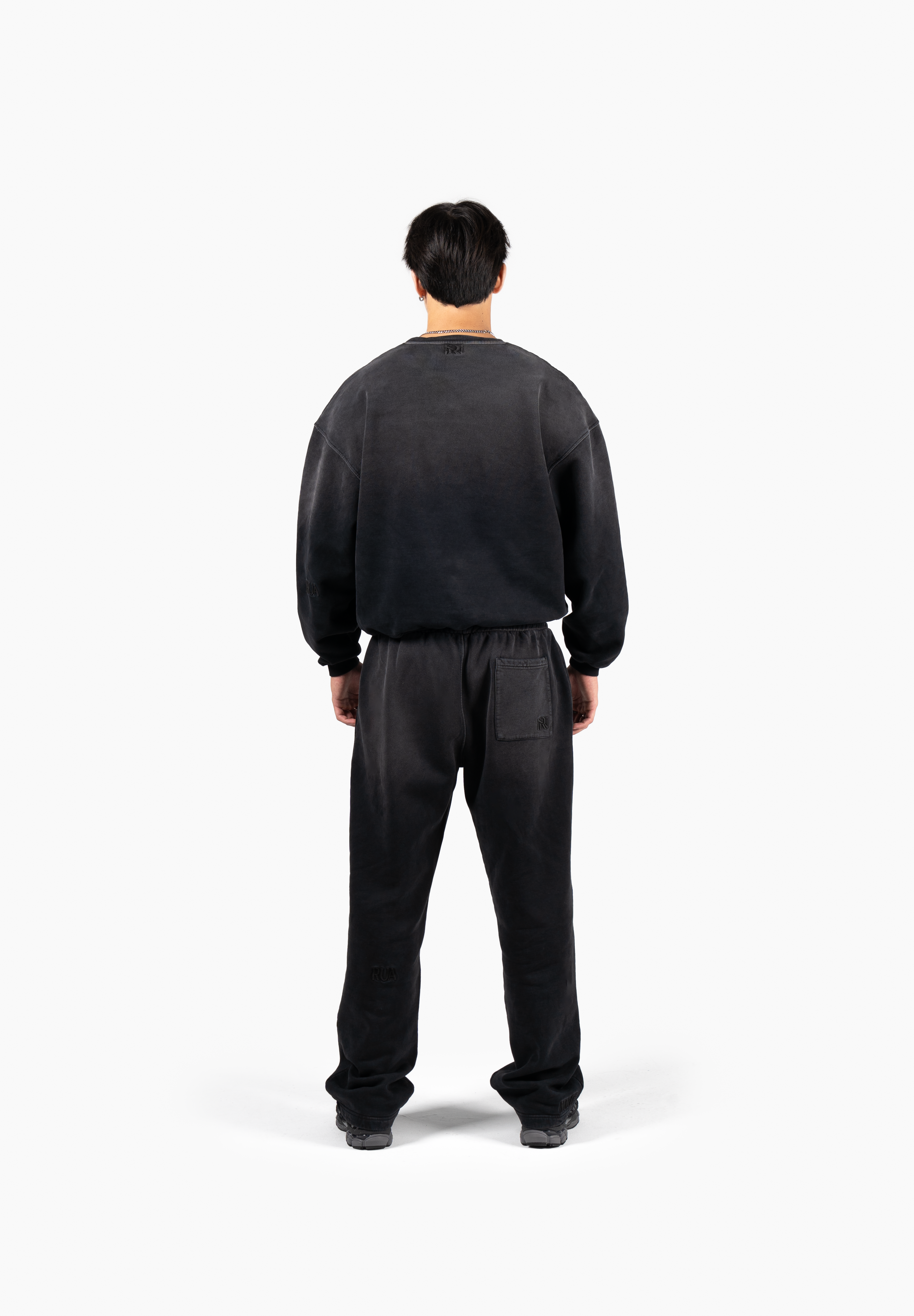 Hand Sprayed Principal Sweater - Faded Black