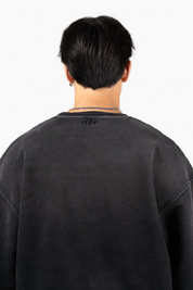 Hand Sprayed Principal Sweater - Faded Black