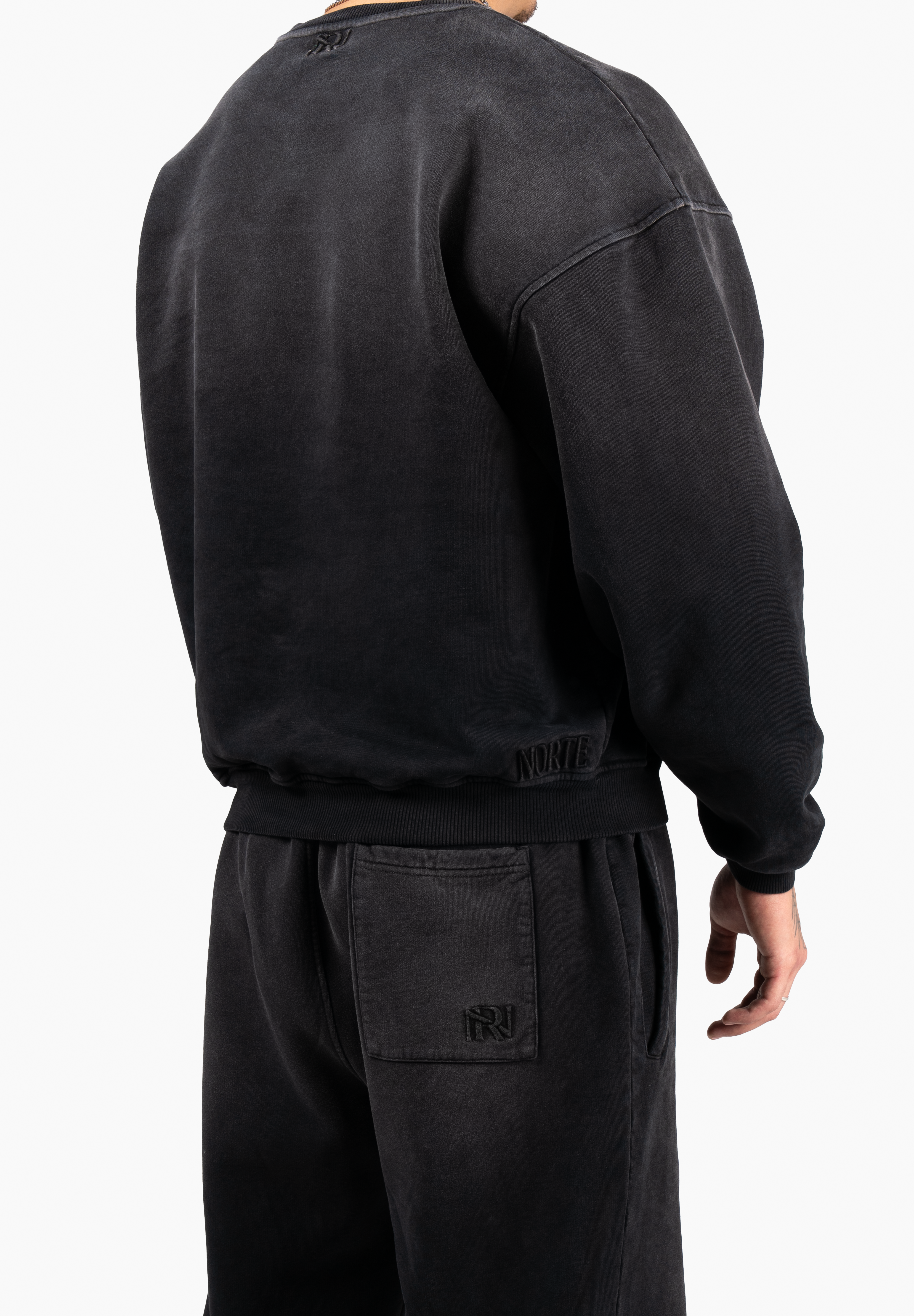 Hand Sprayed Principal Sweater - Faded Black