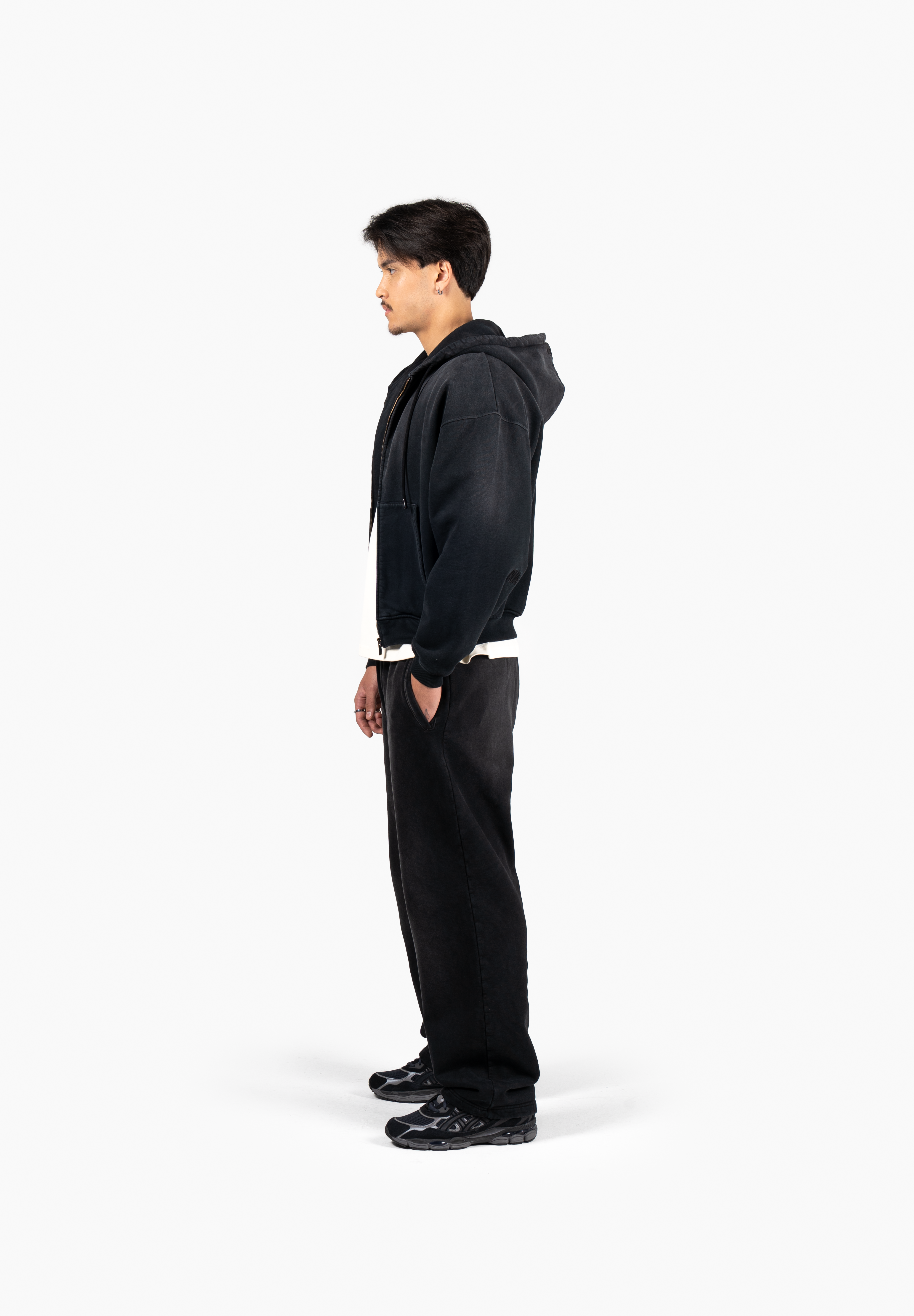 Faded Black Zip Hoodie + Sweatpant Bundle