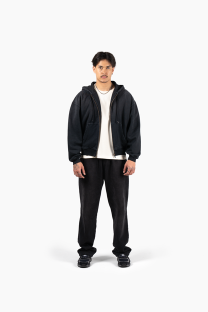 Principal Zip Hoodie - Faded Black