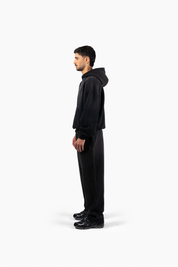 Hand Sprayed Principal Hoodie - Faded Black