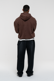 Core Zip Hoodie Mocha Brown