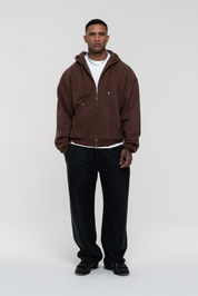 Core Zip Hoodie Mocha Brown