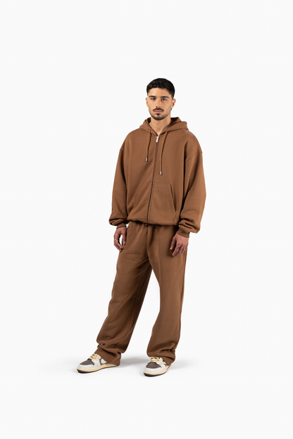 Principal Zip Hoodie - Heritage Brown