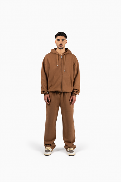 Principal Zip Hoodie - Heritage Brown
