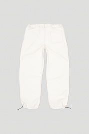 Canvas Cotton Wide Leg Trousers Ivory