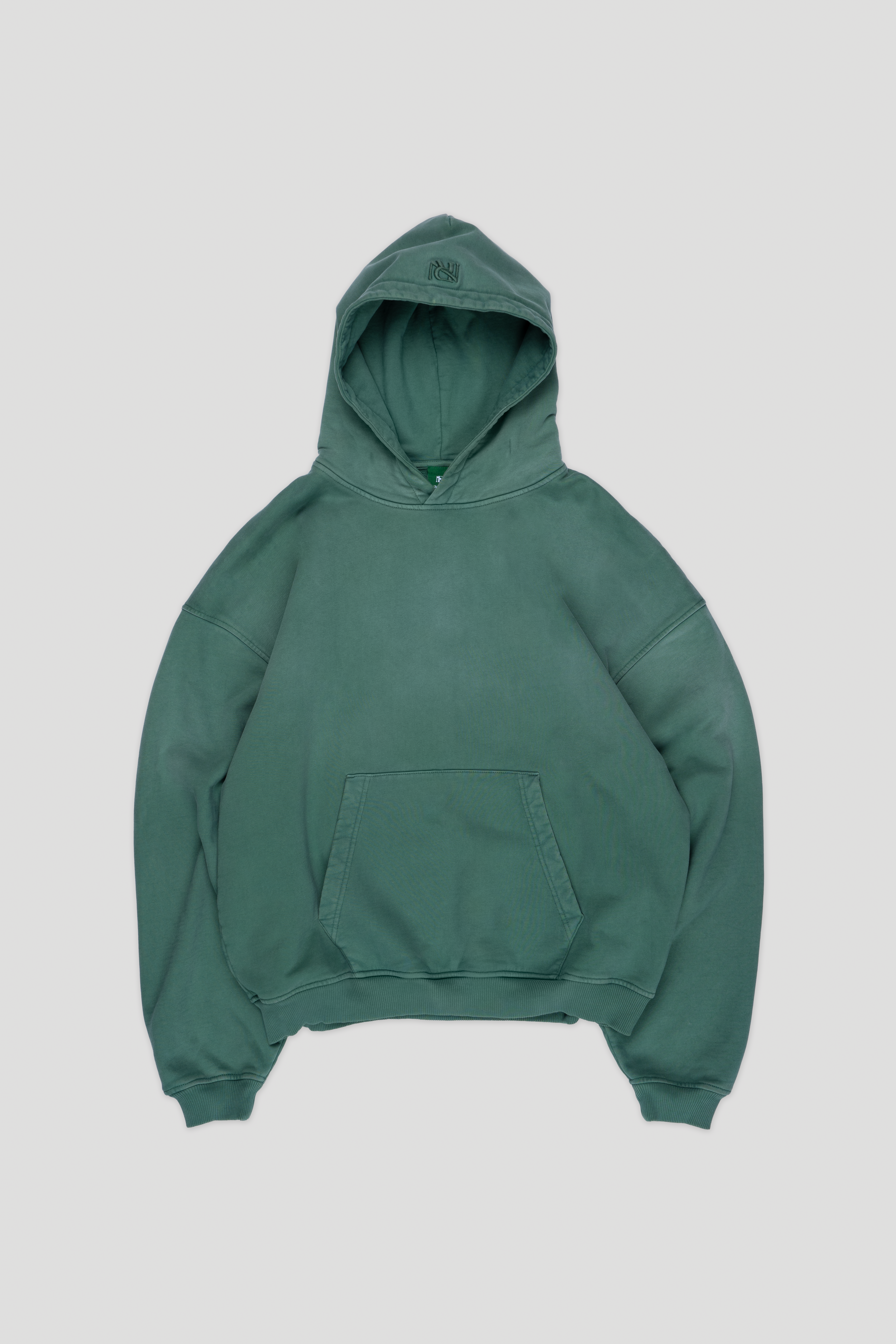 Core Hand Sprayed Hoodie - Faded Dark Green