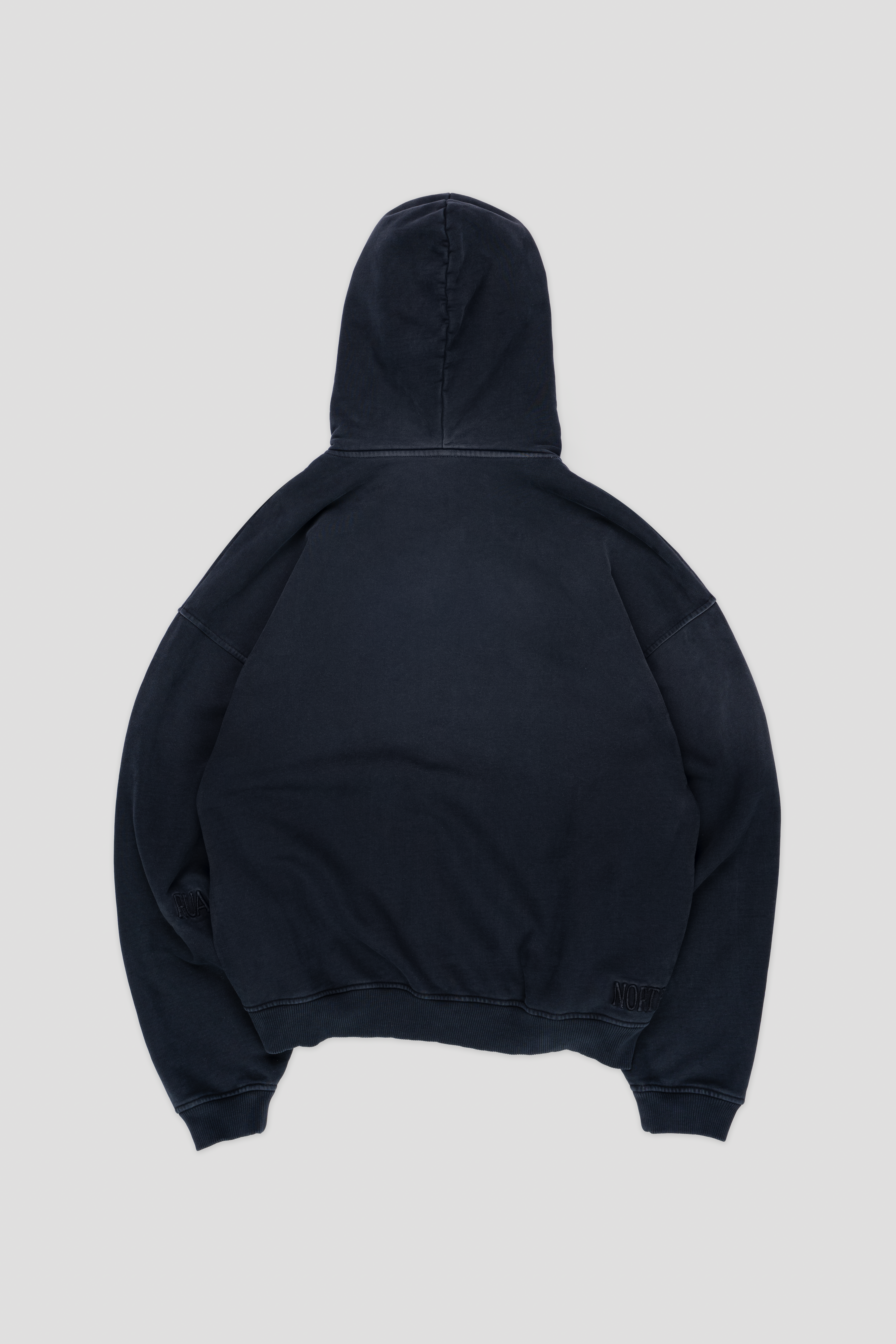 Core Hand Sprayed Zip Hoodie - Faded Black
