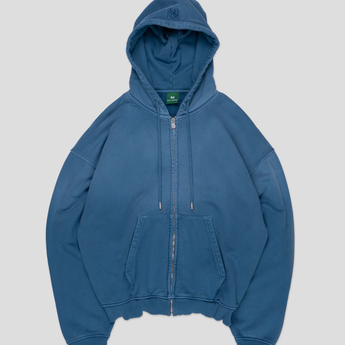 Core Hand Sprayed Zip Hoodie - Faded Blue