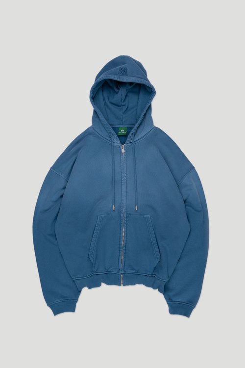 bonknow freaks Faded Zip Hoodie 完売モデル Core Hand Sprayed Zip Hoodie - Faded Blue