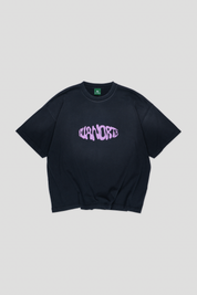 Signature Hand Sprayed Graphic T-Shirt Faded Black