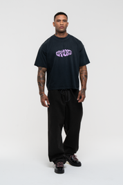 Signature Hand Sprayed Graphic T-Shirt Faded Black