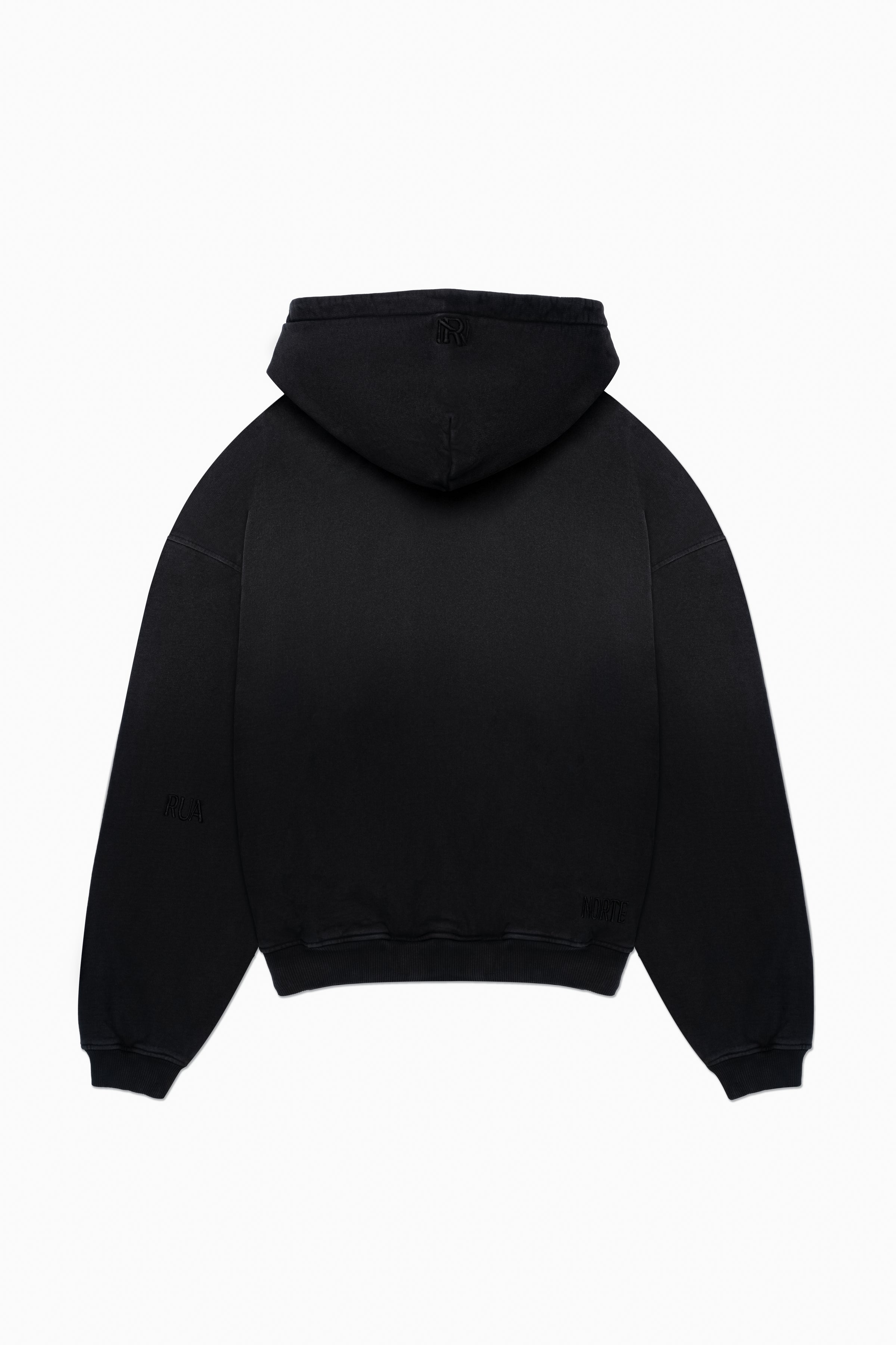 Hand Sprayed Principal Hoodie - Faded Black