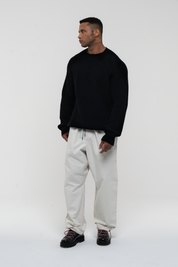 Heavyweight Knitted Jumper Black