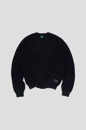 Heavyweight Knitted Jumper Black