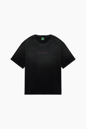 Hand Sprayed Lavender T-Shirt - Faded Black