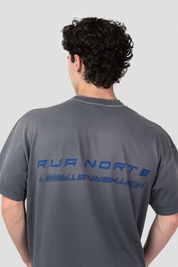 Lightweight Hand Sprayed Reflection Graphic T-Shirt Grey