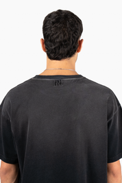 Hand Sprayed Principal T-Shirt - Faded Black
