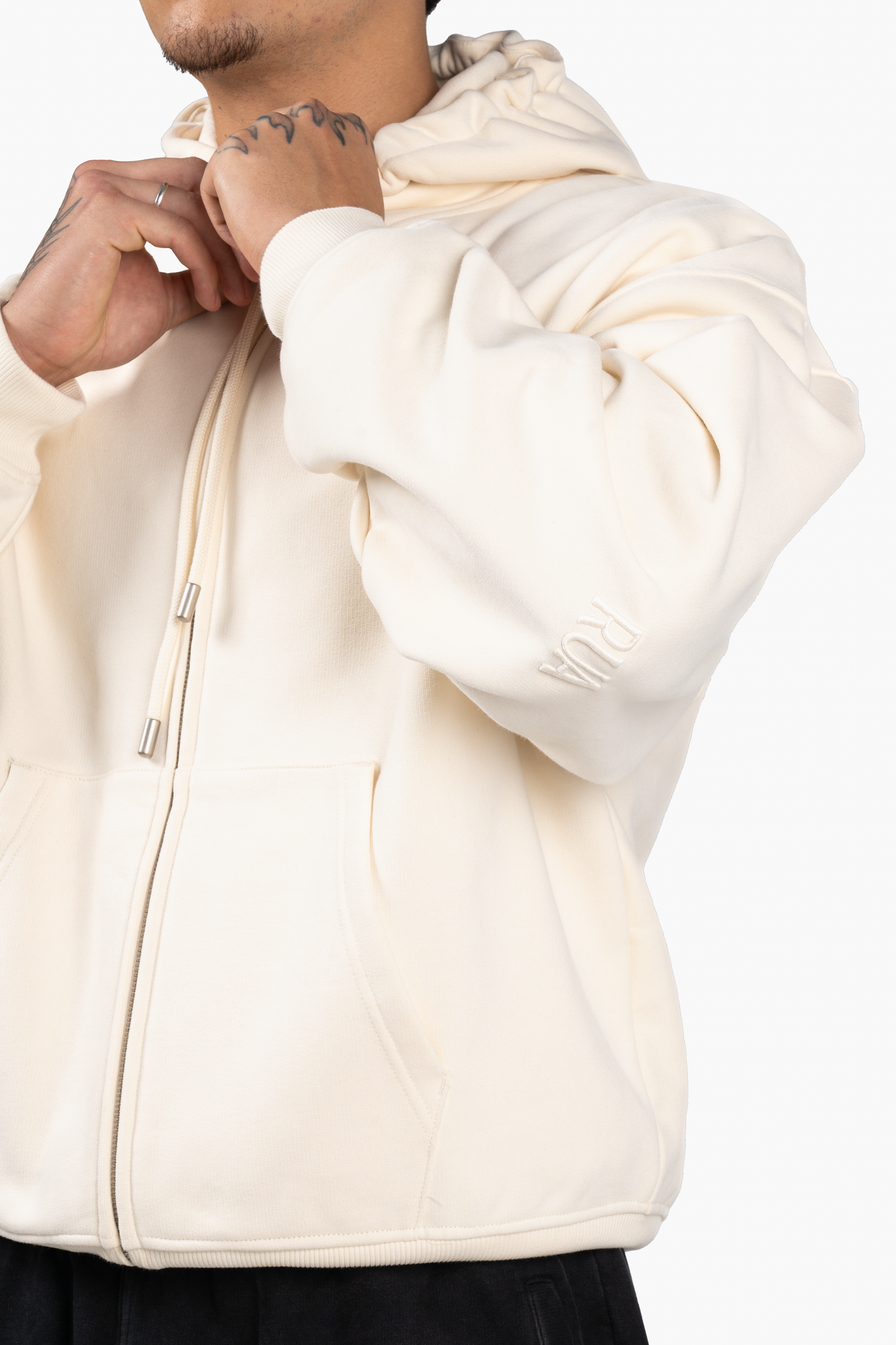 Principal Collection Zip Hoodie - Antique White