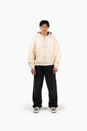 Principal Zip Hoodie - Antique White