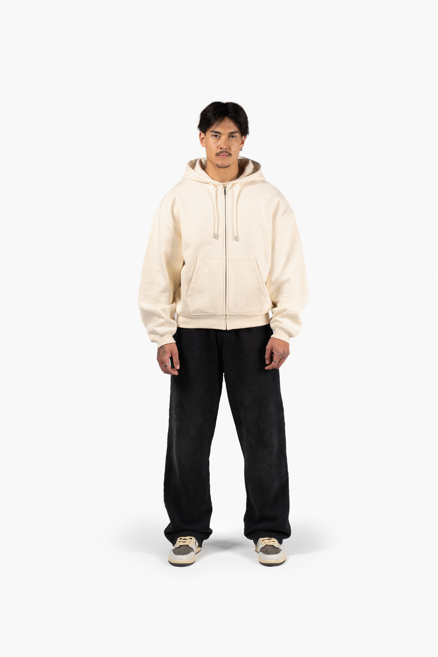 Principal Collection Zip Hoodie - Antique White