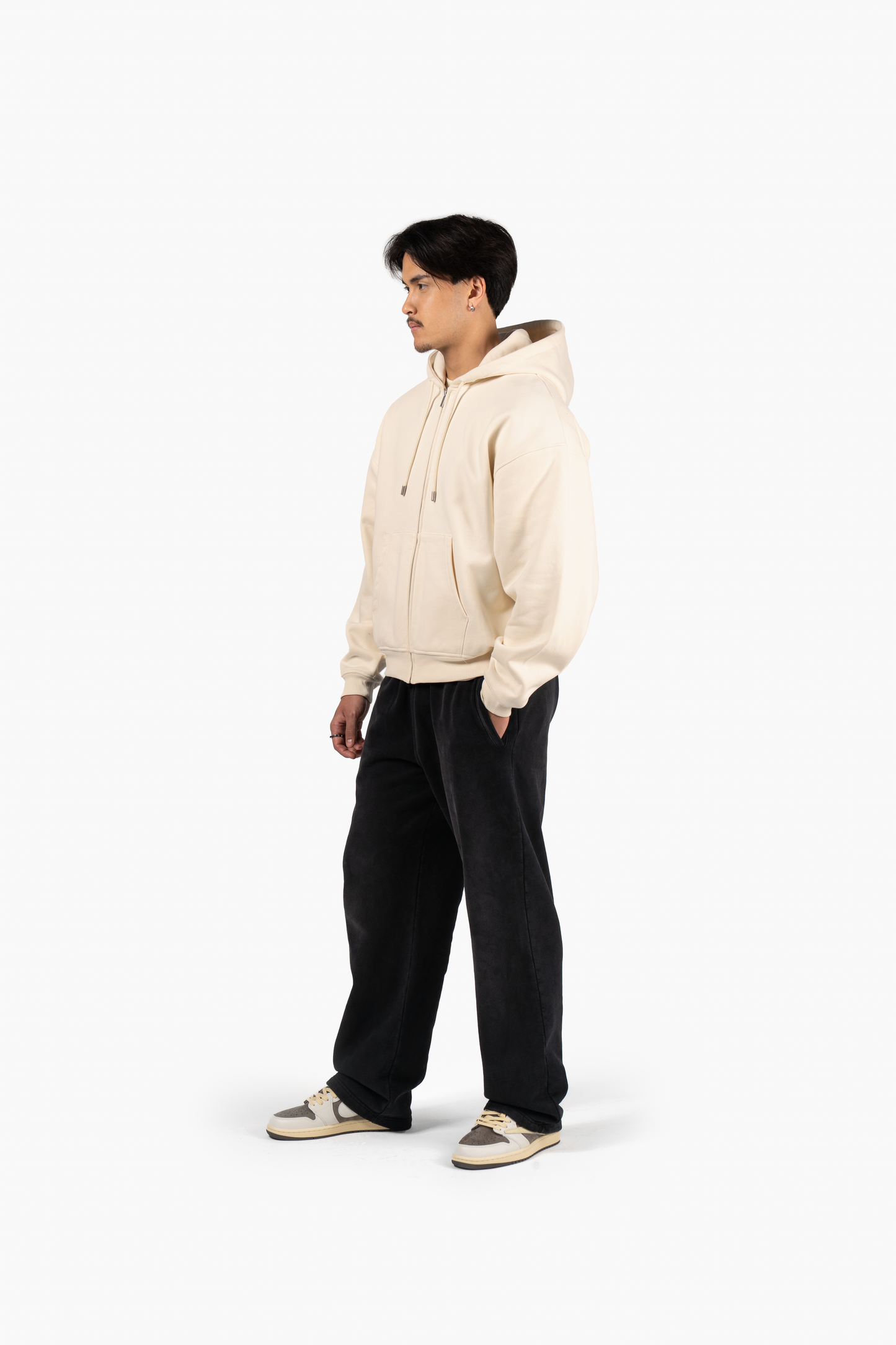 Principal Collection Zip Hoodie - Antique White
