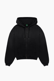 Hand Sprayed Principal Zip Hoodie - Faded Black