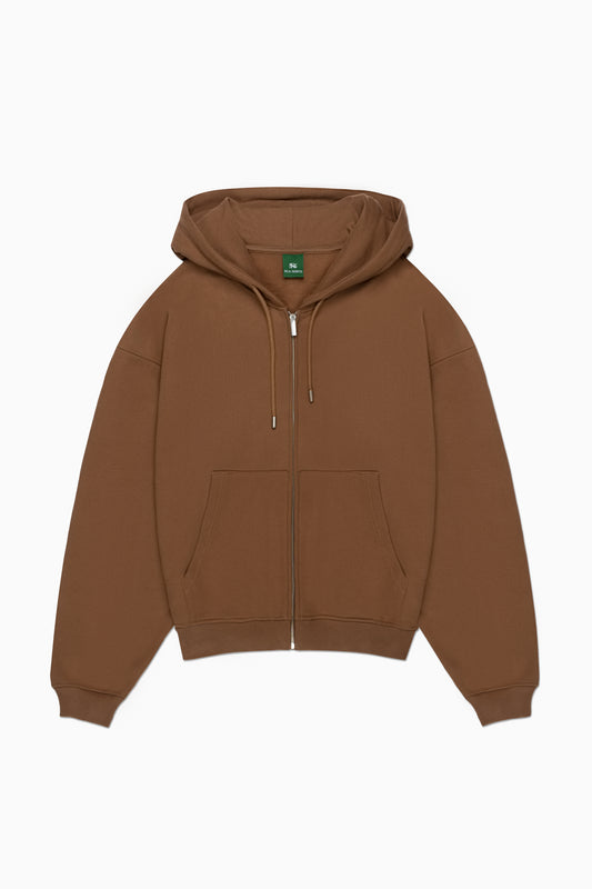 Principal Collection Zip Hoodie - Heritage Brown